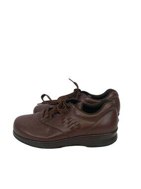 SAS Free Time Shoes Womens Size 6.5 Narrow Dark Brown Leather Walking